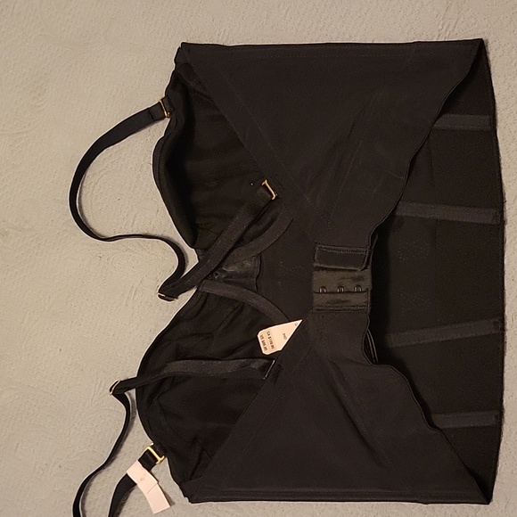 Shine Logo Satin Strapless Corset Top - Picture 3 of 4